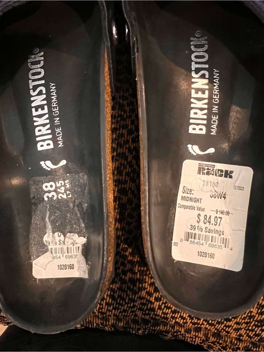 Birkenstock Madrid Big Buckle Velvet Midnight Sandals Blue Sz 38, US 7 - 7 1/2” - Picture 12 of 16